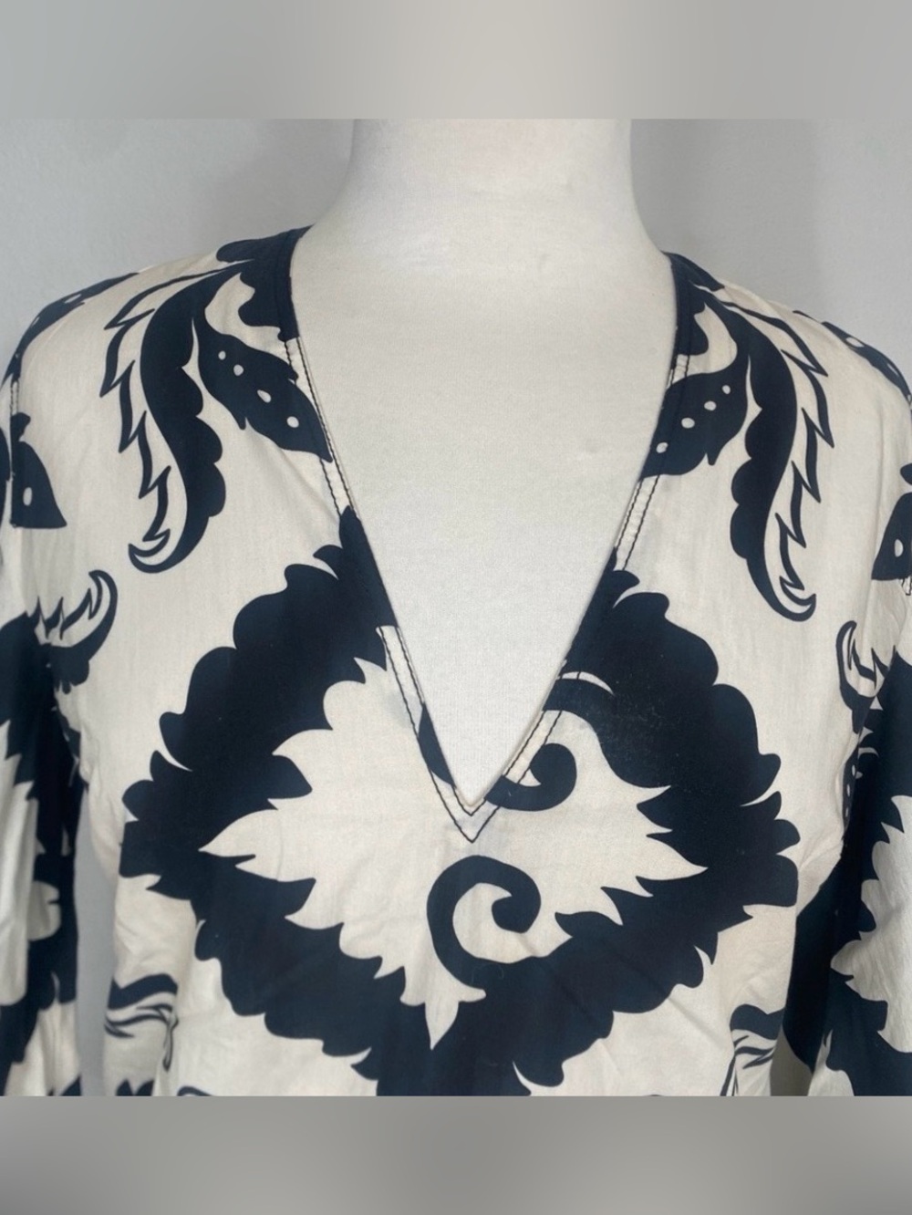 Zara Womens Black Cream Floral Cotton Tiered Maxi Dress Size Small Boho Coastal - Picture 7 of 16